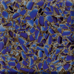 Cobalt Skyy with Patina - Vetrazzo - Kitchen Countertops