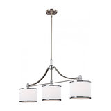 Satin Nickel / Chrome 3lt Island Chandelier - 3 x 60W E27
