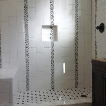 Custom ceramic tile shower