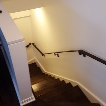 Modern flat bar handrail