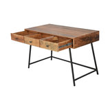 Modern Industry L Shape Reclaimed Wood Desk - Industrial - Desks And