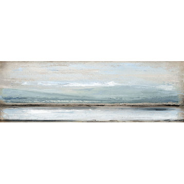 "Rolling Waves" Painting Print on Wrapped Canvas, 15x5