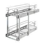 Two-Tier Bottom Mount Pull Out Steel Wire Organizer, 9"