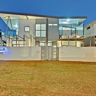 ブリスベンのコンテンポラリースタイルのおしゃれな家の外観の写真