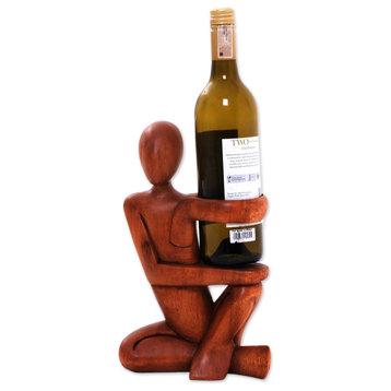 Novica the Invitation Wood Wine Bottle Holder