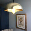Hammered Brass Gold Dome Pendant Light, 14" Pendant Kitchen Pendant Dining Light