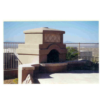 Fireplace with Arched Firebox