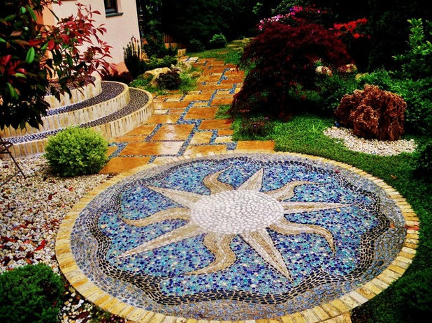 Mosaik im garten: inspirierende bilder, aus stein gemalt
