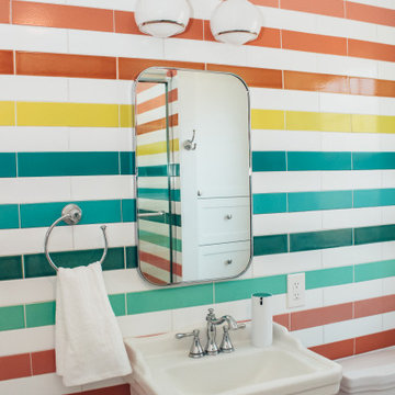 Rainbow Stripe Bathroom