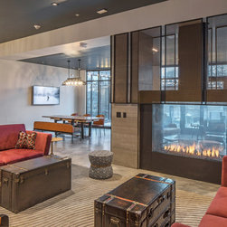 Custom Peninsula Gas Fireplace - Products