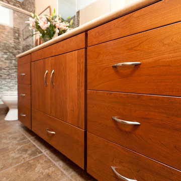 Contemporary Tiled Bathroom Remodel