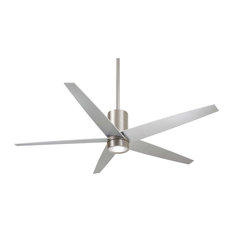 MinkaAire Nickel Symbio 56" 5-Blade Indoor LED Ceiling Fan w/ Remote