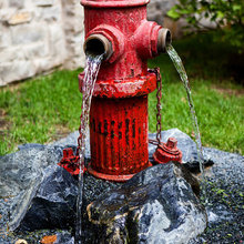 Fire hydren water feature