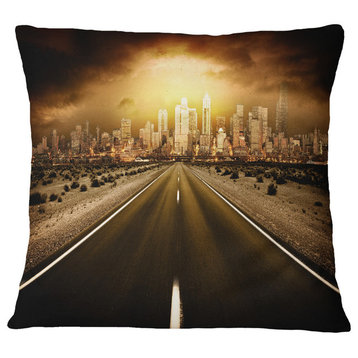 World S End Landscape Photography Throw Pillow, 16"x16"