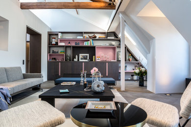 Aménagement d'un salon contemporain.