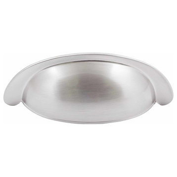 Marblehead Cup Cabinet Pull, Satin Nickel