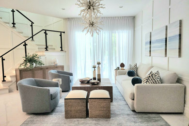 Inspiration for a coastal family room remodel in Miami