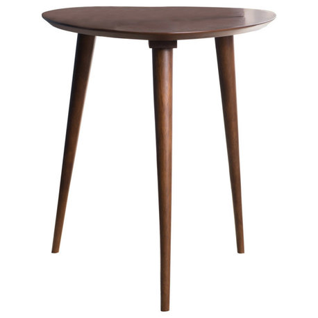 GDF Studio Finnian Wood Finish End Table, Walnut