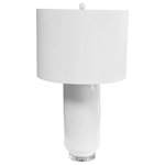 Dainolite - Dainolite GOL-301T-WH Goliath, 1 Light Table Lamp - Warranty: 1 Year Cord Color: ClearGoliath 1 Light Tabl Gloss White White Fa *UL Approved: YES Energy Star Qualified: n/a ADA Certified: n/a  *Number of Lights: 1-*Wattage:150w E26 bulb(s) *Bulb Included:No *Bulb Type:E26 *Finish Type:Gloss White