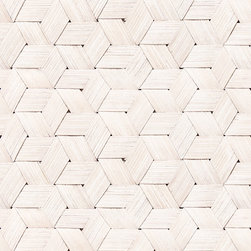 BIRCH BARK BRAIDS, WHITE - Wallpaper