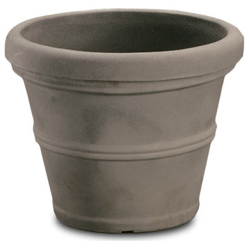 Brunello Extra Large Classic Rolled Rim Planter 31'' (Weathered Concrete)