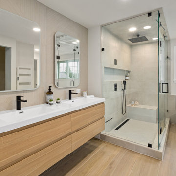 Zen Master Bathroom with large Steam room