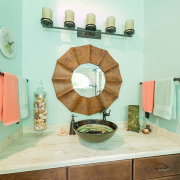 Custom Solid Surface - Corian Shower (Witch Hazel)