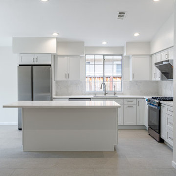 Modern White Kitchen Renovation | Premium RTA Kitchen Cabinets by The Cabination