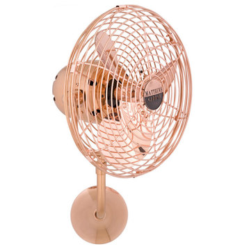 Michelle Parede Directional Wall Fan, Polished Copper