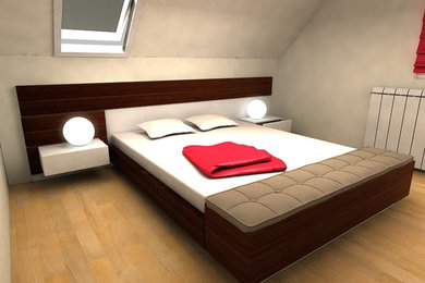 Example of a bedroom design in Other