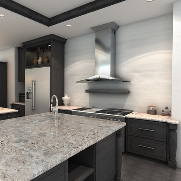Kitchen remodel featuring a ZLINE KN Stainless Steel Glass Wall Range Hood