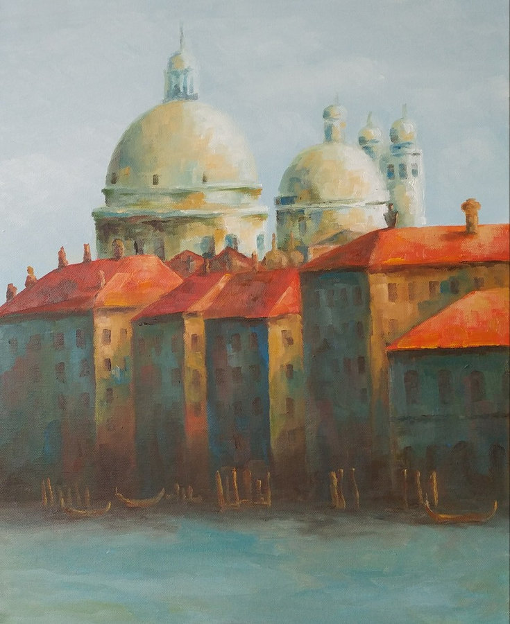 Santa Maria della Salute, Afternoon, 20x16, framed