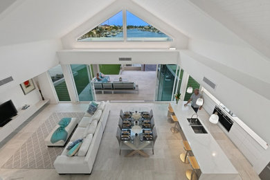 Photo of a modern home design in Sunshine Coast.