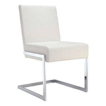 Casabianca Home Fontana Collection Dining Chair, White