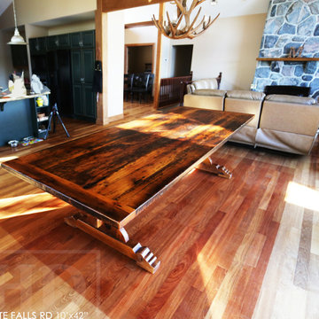 Trestle Tables made from Reclaimed Wood