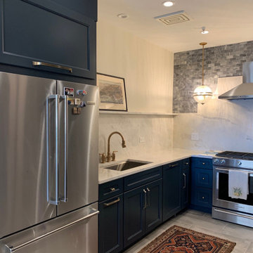 Navy Boho-Glam Kitchen