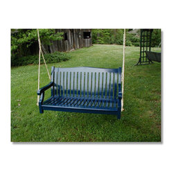 Modern Estate Hardwood Swing - Patio Furniture And Outdoor Furniture