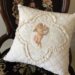Cupid's Cushion Throw Pillow - Decorative Pillows