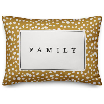 Family Yellow and White Dalmatian 14x20 Indoor/Outdoor Pillow