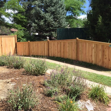 Basic cedar dog eared fences