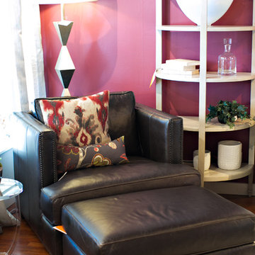 Raspberry Living Room Samuelson Residence