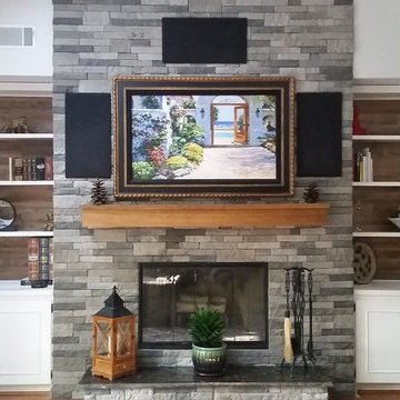 Hidden TV Above Fireplace