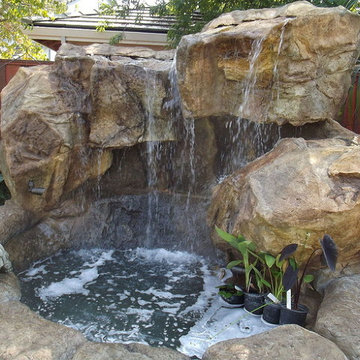 Backyard Water Features NH, Waterfalls NH, Grottoes NH. Outdoor Living Systems -