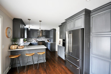Example of a transitional kitchen design in Grand Rapids