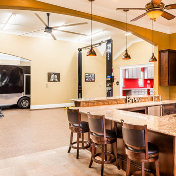 Luxury Garage Bar & Lounge in Magnolia, Texas with Custom Finishes