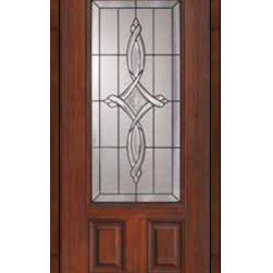 Exterior Single Door 80 Fiberglass Marsais 2 Panel 3/4 Lite - Front Doors