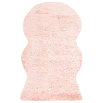 Safavieh Faux Sheep Skin Fss515u Light Pink Rug