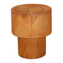 Wood Groove Accent Table - Furniture
