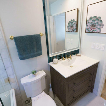 Emerald Tiled Bathroom Remodel in Frisco TX