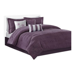Jacquard 7 Piece Comforter Set Contemporary Comforters And